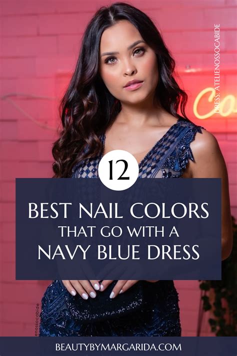 nails for navy blue dress